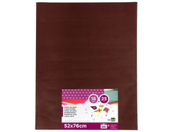 Papel Seda Liderpapel Marron 52X76 cm 18 Gr -Paquete de 25 Hojas