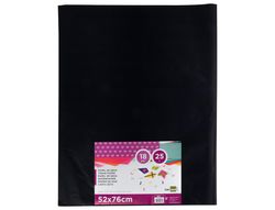 Papel Seda Liderpapel Negro 52X76 cm 18 Gr -Paquete de 25 Hojas