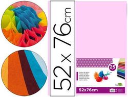 Papel Seda Liderpapel Rosa 52X76 cm 18 Gr -Paquete de 25 Hojas