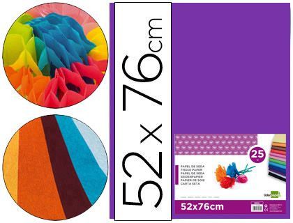 Papel Seda Liderpapel Violeta 52X76 cm 18 Gr -Paquete de 25 Hojas