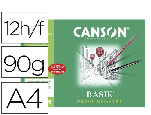 Papel vegetal Gvarro A4 minipack 12 hojas