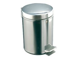 Papelera con pedal acero inoxidable brillo 12 l 400x250x300 mm
