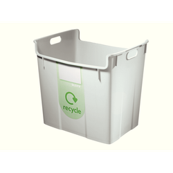 Papelera de Reciclaje Leitz. Capacidad 40 litros, gris