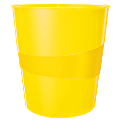 Papelera Leitz WOW. Capacidad 15 litros, amarillo