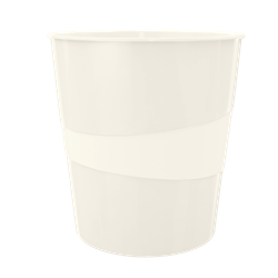 Papelera Leitz WOW. Capacidad 15 litros, blanco