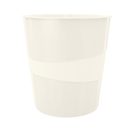 Papelera Leitz WOW. Capacidad 15 litros, blanco