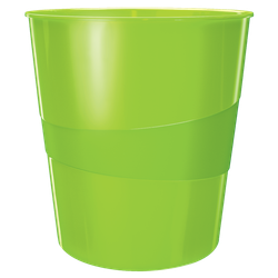 Papelera Leitz WOW. Capacidad 15 litros, verde