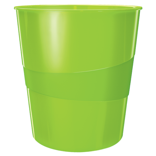 Papelera Leitz WOW. Capacidad 15 litros, verde