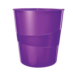 Papelera Leitz WOW. Capacidad 15 litros, violeta