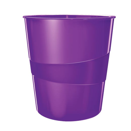 Papelera Leitz WOW. Capacidad 15 litros, violeta
