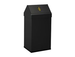 Papelera Metalica Basculante Ganchos Interiores Aro Inferior Pvc Ancho 32Cm Alto 65Cm Fondo 25Cm Capacidad 52L
