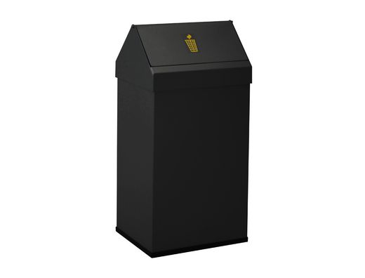 Papelera Metalica Basculante Ganchos Interiores Aro Inferior Pvc Ancho 32Cm Alto 65Cm Fondo 25Cm Capacidad 52L