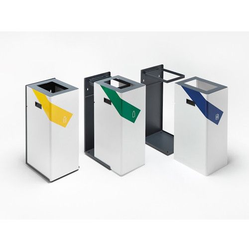 Papelera metálica Basilea 28,5x21,5x69,4 cm