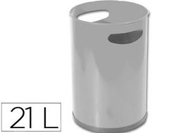 Papelera Metalica con Asas 101 Gris -32X21 Cm