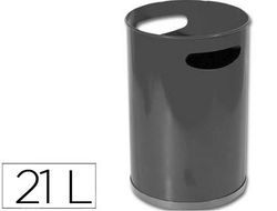 Papelera Metalica con Asas 101 Negra -32X21 Cm