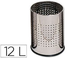 Papelera Metalica Gy9903 Perforada Cromada -250X325 Mm