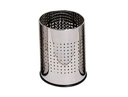 Papelera Metalica Gy9903 Perforada Cromada -250X325 Mm