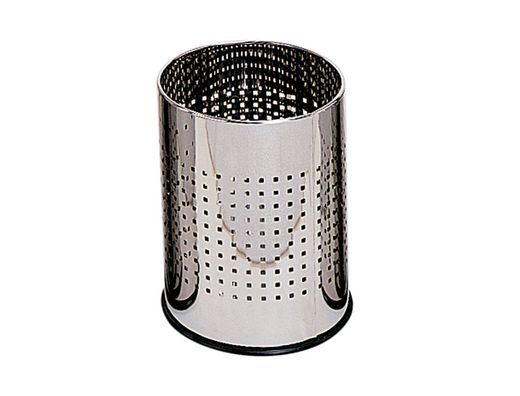 Papelera Metalica Gy9903 Perforada Cromada -250X325 Mm