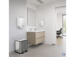 Papelera metalica maul cycle acero inoxidable con pedal 20+20 litros