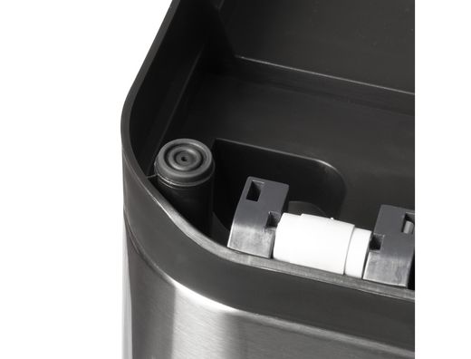 Papelera metalica maul cycle acero inoxidable con pedal 20+20 litros