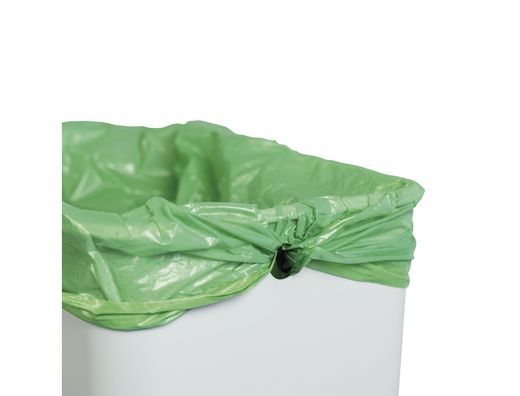 Papelera metalica maul cycle acero inoxidable con pedal 20+20 litros