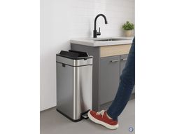 Papelera metalica maul prme acero inoxidable 30 litros