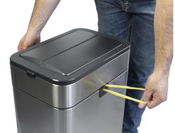 Papelera metalica maul prme acero inoxidable 30 litros