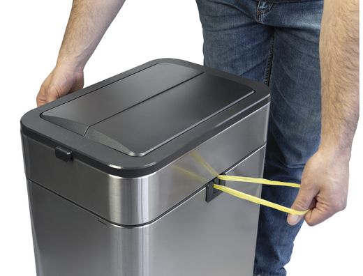 Papelera metalica maul prme acero inoxidable 30 litros