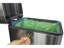 Papelera metalica maul prme acero inoxidable 30 litros