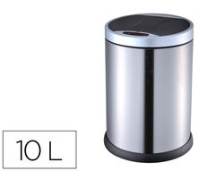 Papelera metalica q-connect con sensor automatico capacidad 10 litros