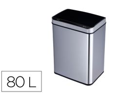 Papelera metalica q-connect con sensor automatico capacidad 80 litros 820x270x400 mm