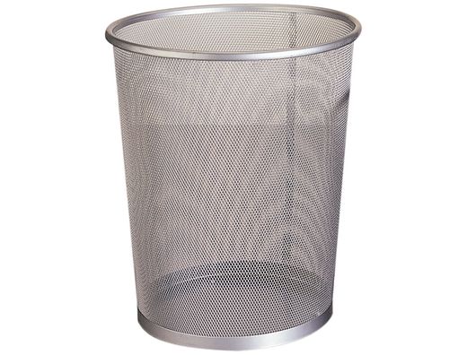 Papelera Metalica Q-Connect Gris Rejilla -205X210X150 Mm