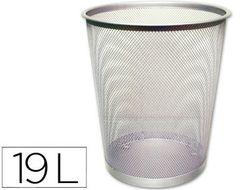 Papelera Metalica Q-Connect Gris Rejilla 295X345Mm