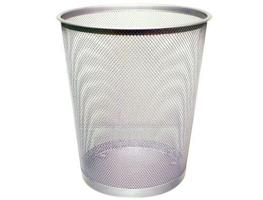 Papelera Metalica Q-Connect Gris Rejilla 295X345Mm