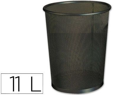Papelera Metalica Q-Connect Negra - Rejilla- 205X210X150Mm