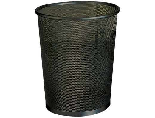 Papelera Metalica Q-Connect Negra - Rejilla- 205X210X150Mm