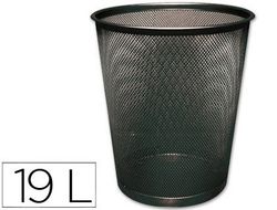 Papelera Metalica Q-Connect Negra Rejilla 295X345Mm