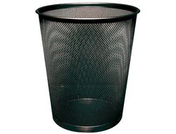 Papelera Metalica Q-Connect Negra Rejilla 295X345Mm