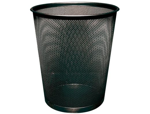 Papelera Metalica Q-Connect Negra Rejilla 295X345Mm