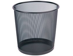 Papelera Metalica Q-Connect Pr-N Negra -Rejilla -265X285Mm