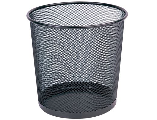 Papelera Metalica Q-Connect Pr-N Negra -Rejilla -265X285Mm