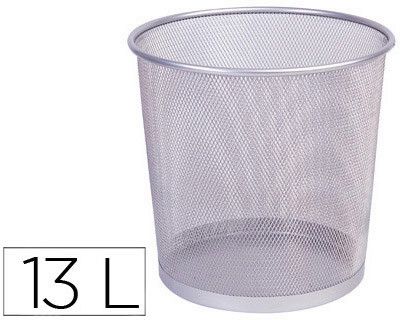 Papelera Metalica Q-Connect Pr-P Plata -Rejilla -265X285Mm