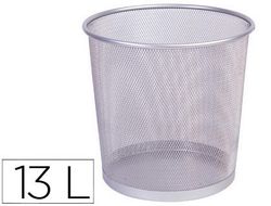 Papelera Metalica Q-Connect Pr-P Plata -Rejilla -265X285Mm