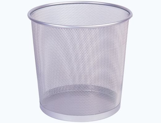 Papelera Metalica Q-Connect Pr-P Plata -Rejilla -265X285Mm
