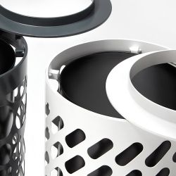 Papelera Nyon Ø17x87,8 cm textura LINEAR