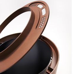 Papelera Nyon Ø23x44 cm  textura LINEAR