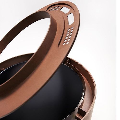 Papelera Nyon Ø23x44 cm  textura LINEAR