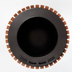 Papelera Nyon WOOD (versión en madera) con Cenicero