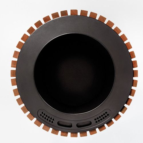 Papelera Nyon WOOD (versión en madera) con Cenicero