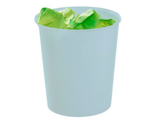 Papelera plastico archivo 2000 ecogreen 100% reciclada 18 litros color azul pastel